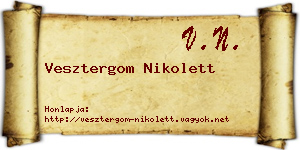 Vesztergom Nikolett névjegykártya