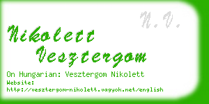 nikolett vesztergom business card